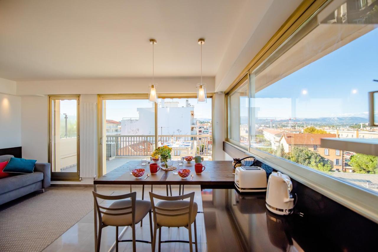 Appartement High Standing With Incredible Old Antibes And Sea Views Extérieur photo